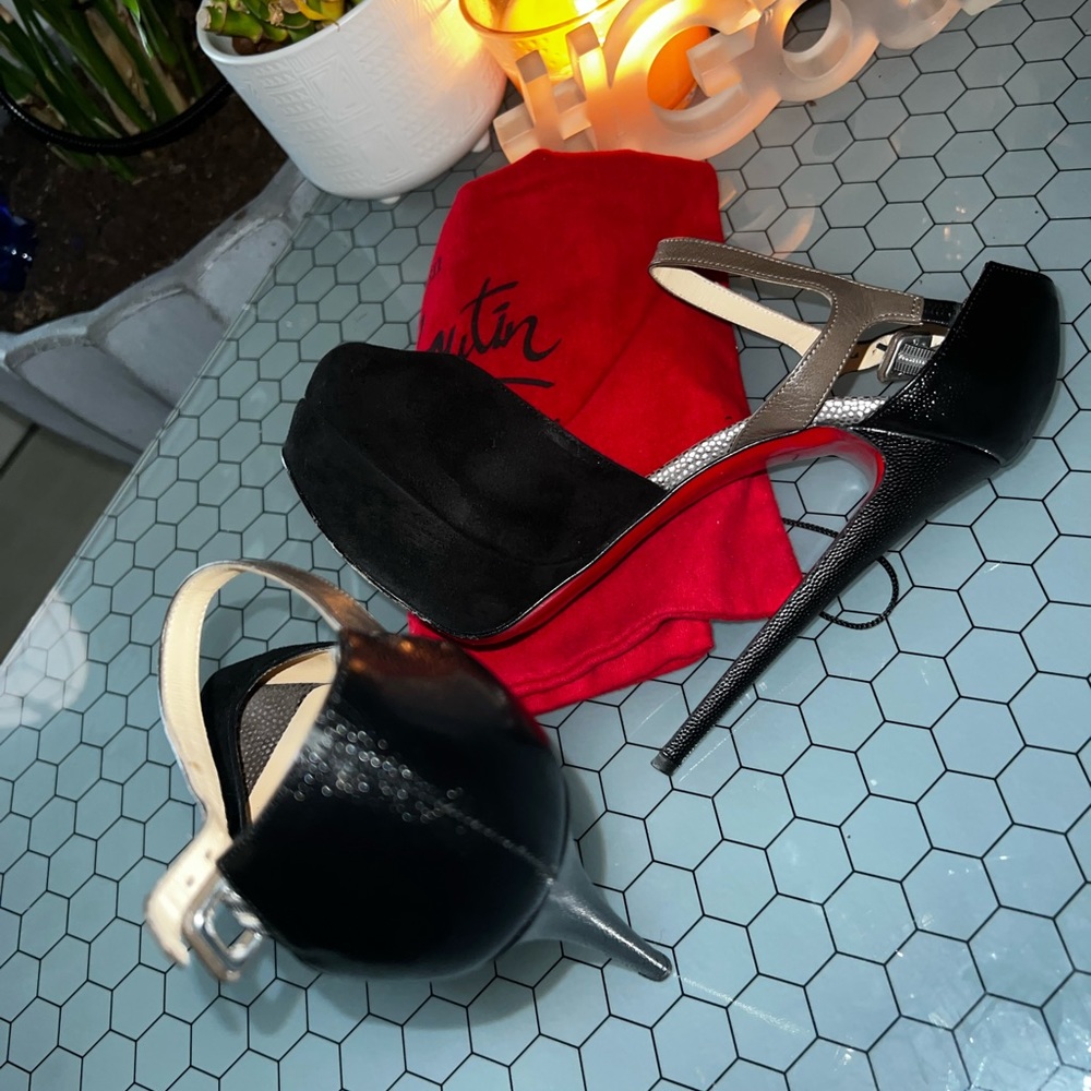 Christian Louboutin N299 150 Suede Royal/Calf - Picture 8 of 9